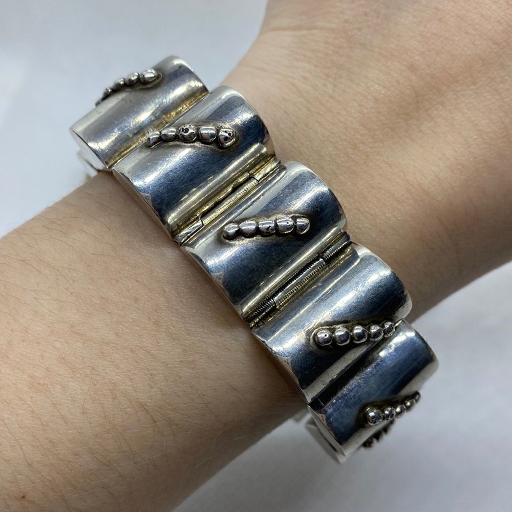 💛 925 Vintage Handmade Barrel Bracelet